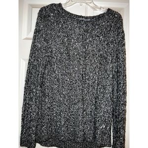 La Hearts Super Comfortable Black and White Speckled Sweater